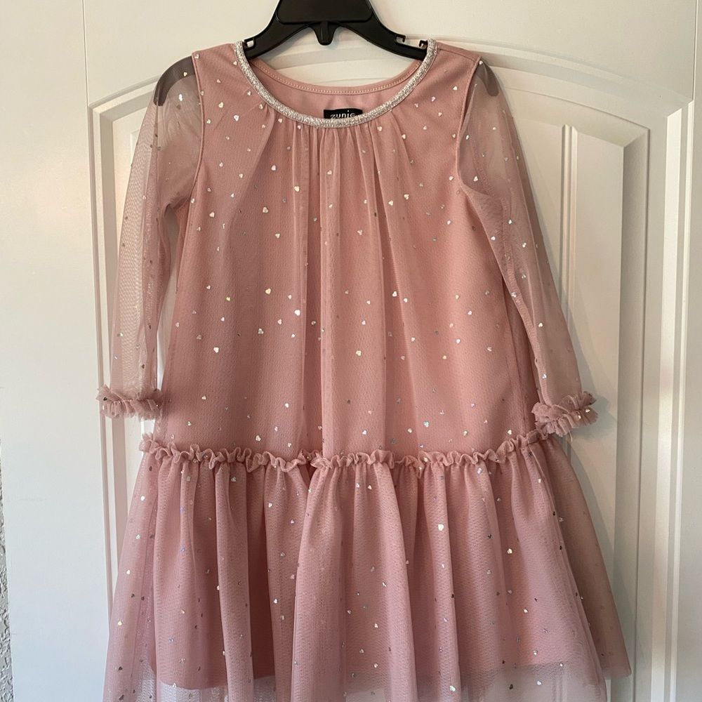 Kids' Blush Tulle Dress by Zunie size 6